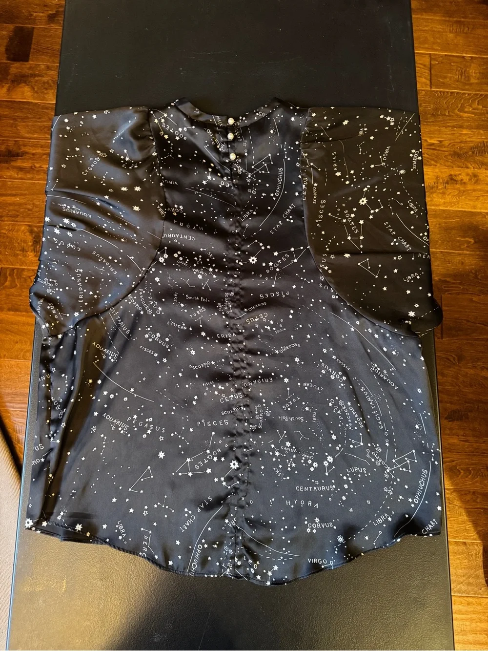 Zara Black Star & Constellation Print Blouse